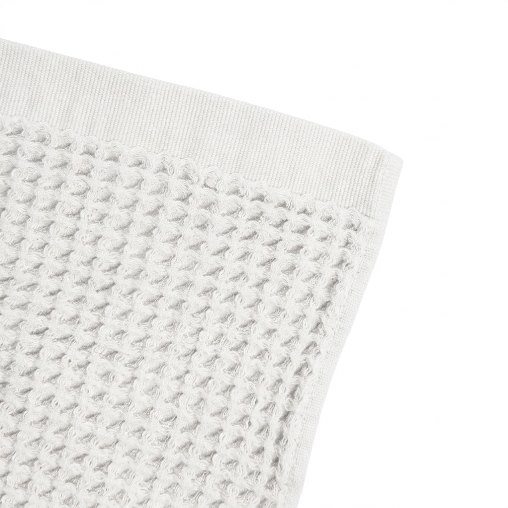 SAMA - Waffle Grid Bath Towel - Raw White
