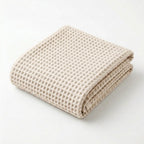 SAMA - Waffle Grid Bath Towel - Oatmeal