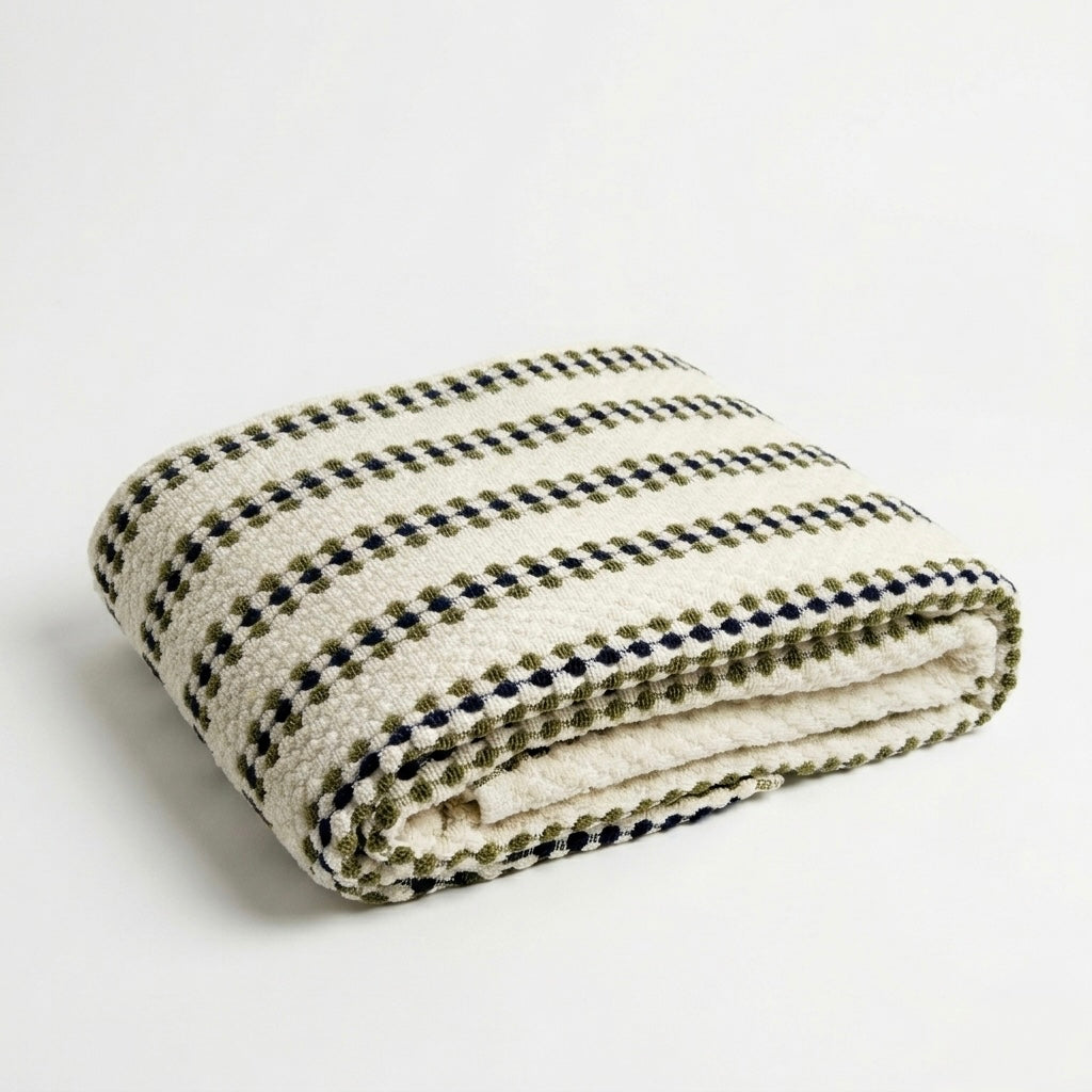MOSS AND PEBBLE - DOTTED BATH TOWEL